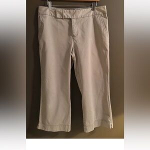 Eddie Bauer Cotton Crop Flare Chino Capri - 12